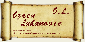 Ozren Lukanović vizit kartica